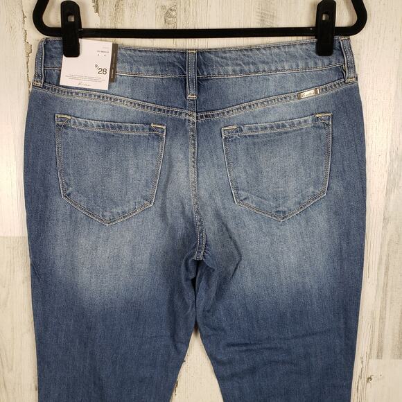 NWT Kancan Distressed Denim Russell Mid-Rise Boyfriend Relaxed Jeans Size 9/28 - Picture 8 of 10